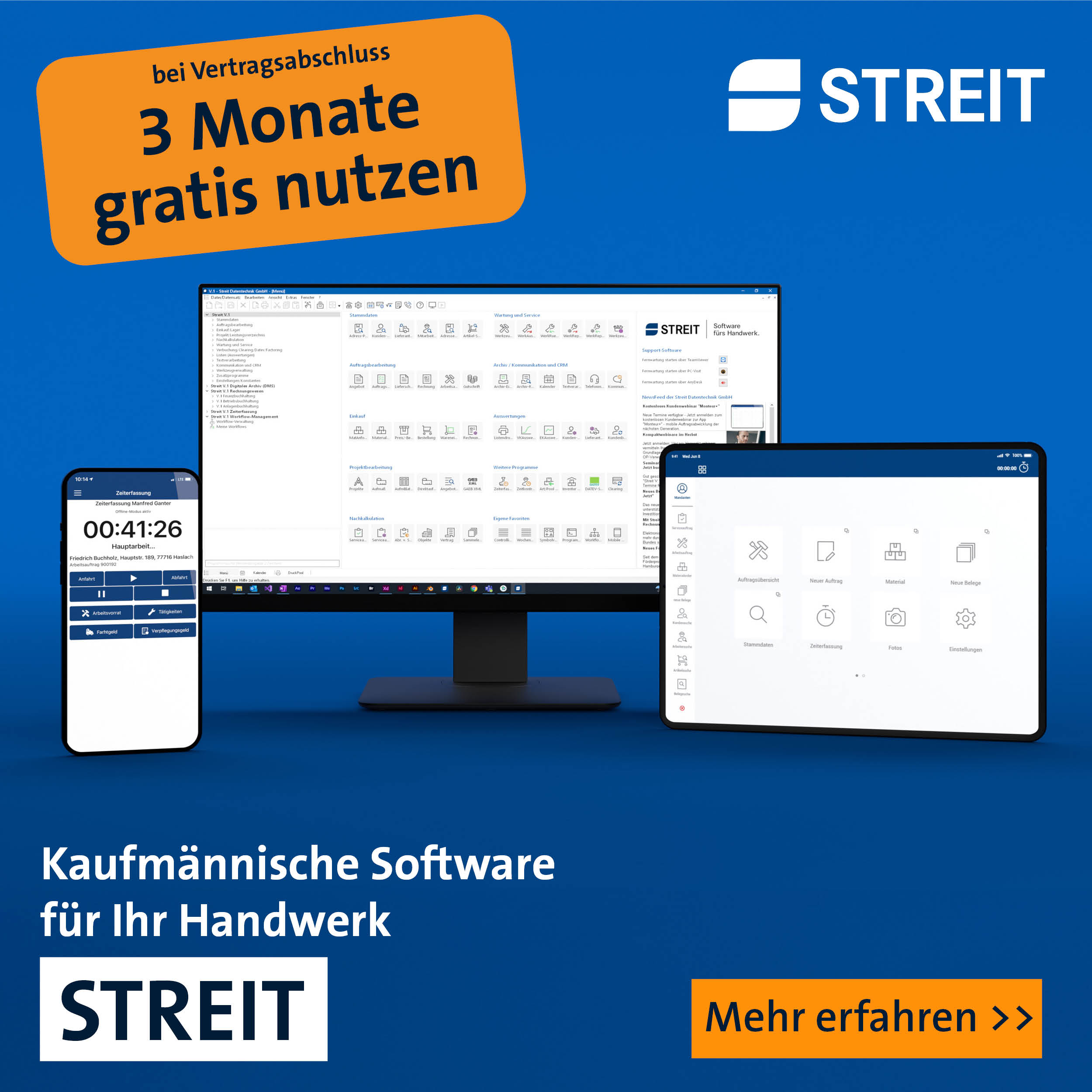 streit-datec.de Streit banner 3 Monate Gratis Handwerkersoftware