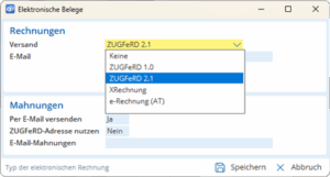 TAIFUN Software integriert bereits standardmäßig elektronische Rechnungen